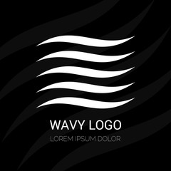 Creative wave vector logo design. Vector sign. Character logotype symbols. Logo icon design