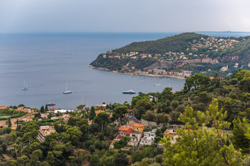 Fototapeta na wymiar Nice, France: panoramic top view of Port