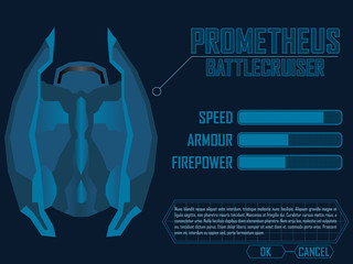 Vector spaceship for video games