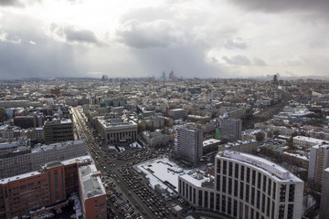 Obraz premium Beautiful cloudy cityscape