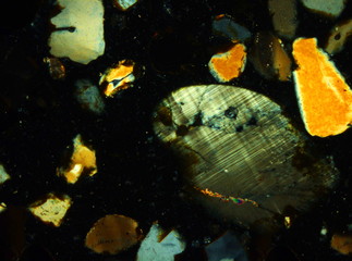 Micro-photo of geological thin section
