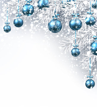 New Year background with Christmas balls.