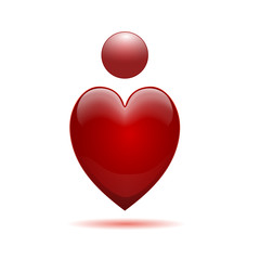 Vector sign friend of the heart, doctor cardiologist. Blood dona