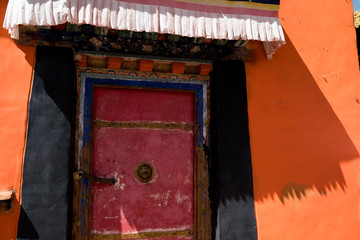 Jokhang Temple Wall Lhasa Tibet