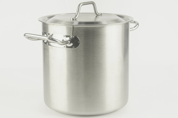 A large metal pot