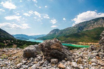 Mountaun lake Mournou,Greece