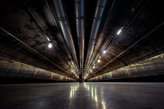 Underground tunnel for the subway - Powered by Adobe