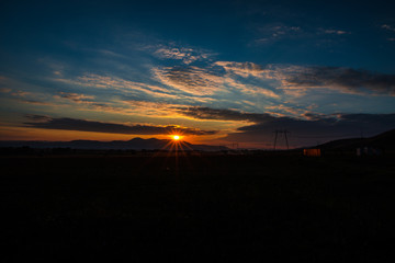 Clouds at sunset time