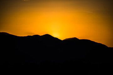Clouds at sunset time