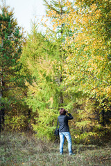 Fototapeta premium Nature photographer at work