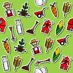Colored farm pattern