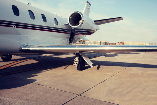 PISSA -  ITALY SEPTEMBER 05: Cesna business jet on display at Pi