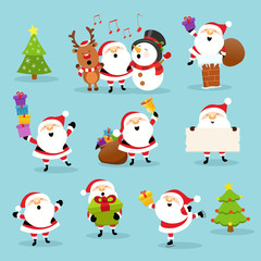 Fototapeta premium Cute Santa Collection Illustration