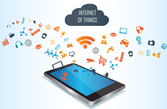 Smart phone and Internet of things concept