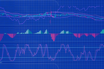 Financial data on a monitor.