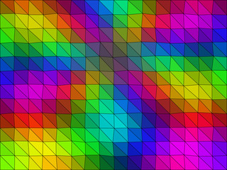 Obraz premium Rainbow low poly triangle style vector mosaic background