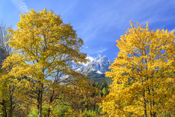 goldener Oktober in den Alpen