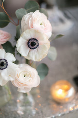 Wedding decor. Wedding interior. Festive decor. Bouquet from spr