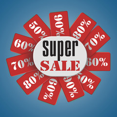 super sale. Bright banner