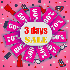 3 days of sale. Pink Women's banne