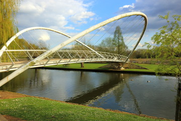 Walkway over the river Great Ouse in Bedford