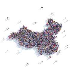 people group shape map China