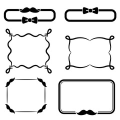 Set of frames with mustache