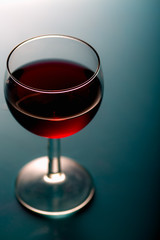 Wine in the glasses, light background