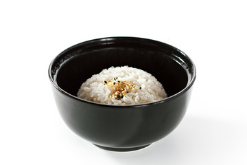 Black Bowl of Cooked Rice