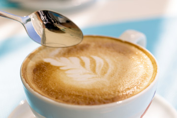 detail of coffee cup