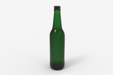 Beer bottle on background.