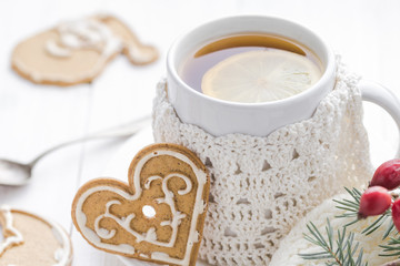 Christmas Hot tea with cold days