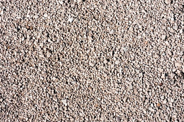 Upper view of road made of gravel