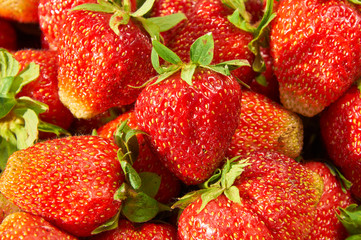 strawberries  background closeup