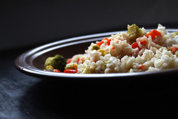 Broun rice with vegetables