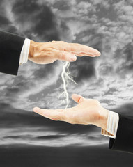Tense relations and enmity between people. Concept of conflict and antagonism