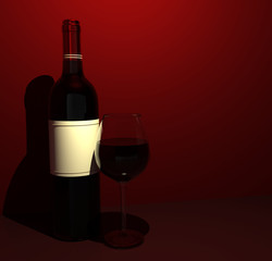 Wine and glass of wine