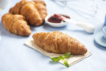 Close up of Croissant on a table