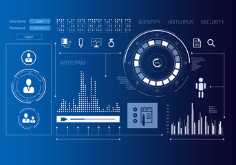 Security virtual interface . Mixed media