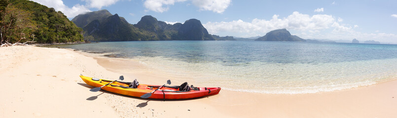 Sea kayak at the beach