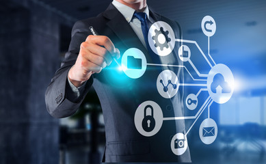 Social connection concept . Mixed media