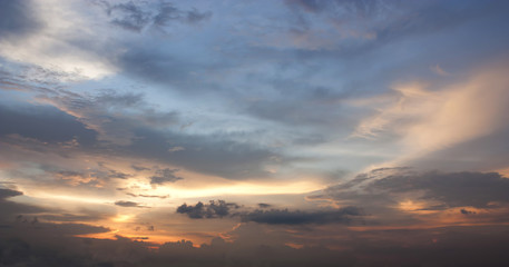 Beautiful sunset sky.
