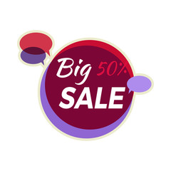Sale Sticker Vector Illustration in Flat Design