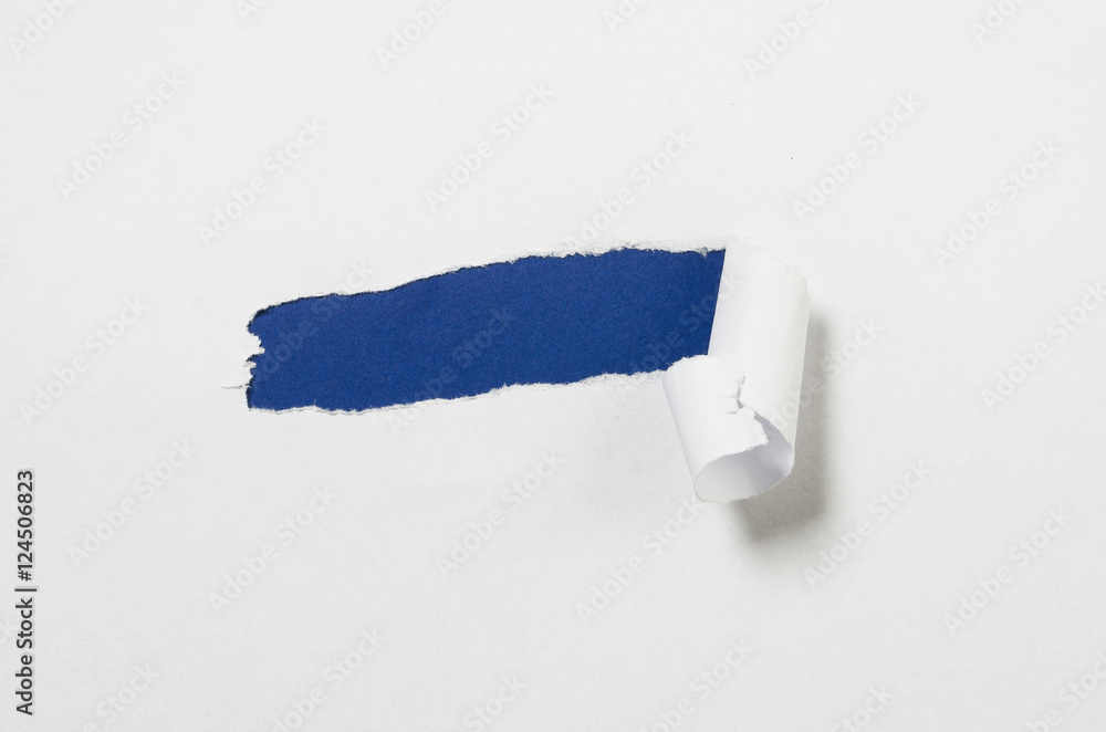Poster torn blank paper with copy space for text or message
