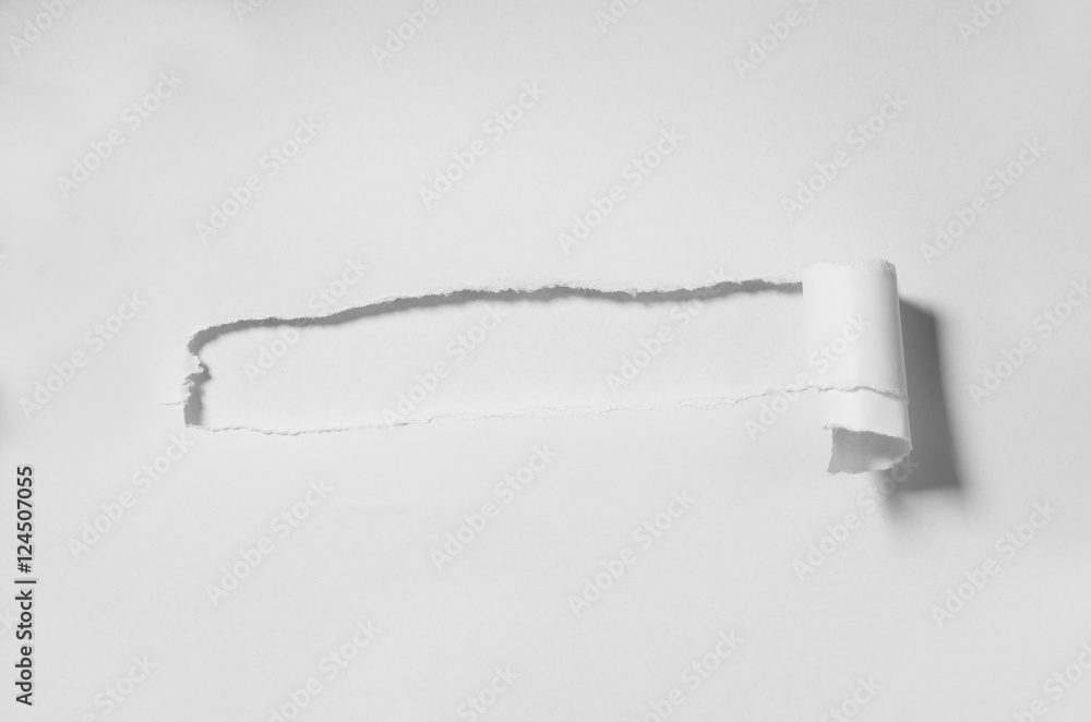 Poster torn blank paper with copy space for text or message