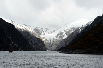 Nena Glacier in the archipelago of Tierra del Fuego.