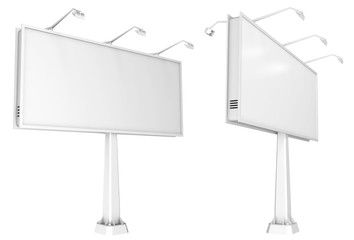 Obraz premium Blank billboard. 3d image. Isolated on white.