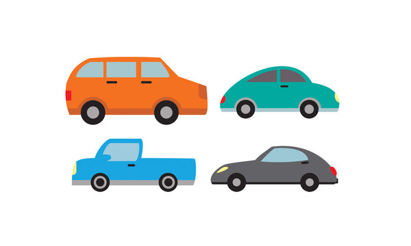 set of car vector collection