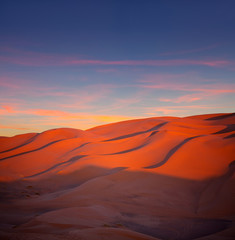 Naklejka premium Sand dunes in Erg Chebbi in Sahara desert, Morocco, Africa