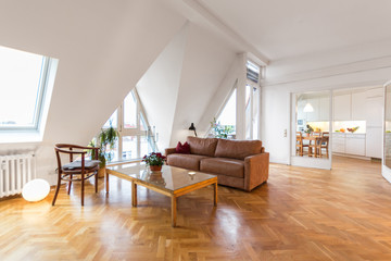 living room, beautiful home interior with wooden floor,